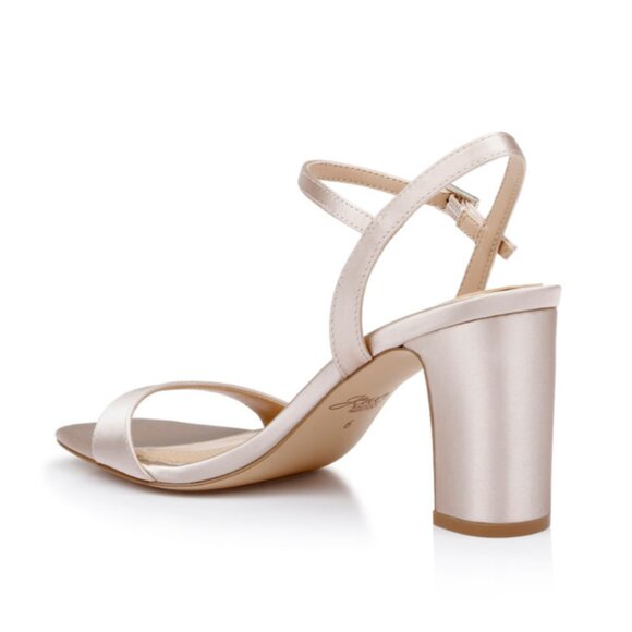 Badgley Mischka Champagne Block Heels - Picture 2 of 6